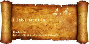 Liebl Attila névjegykártya
